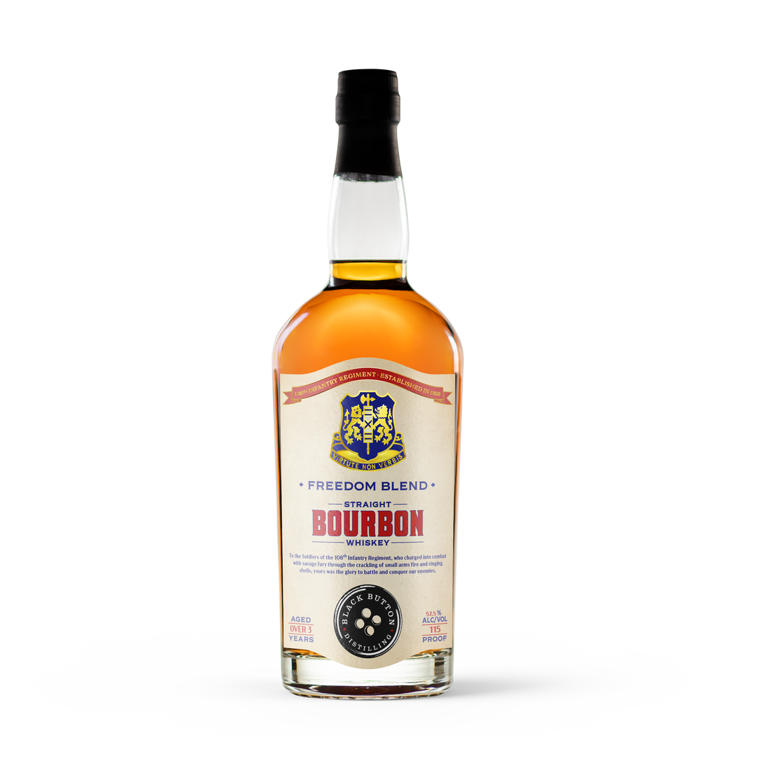 Black Button Distilling Freedom Blend 108th Infantry Bourbon